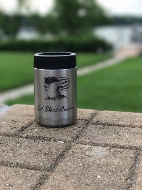 Stars & Stripes Stainless Steel DGC Can Koozie