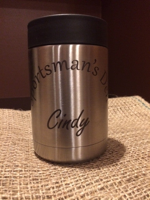 Personalized Can Cooler Beverage Holder Gift Engraved Stainless